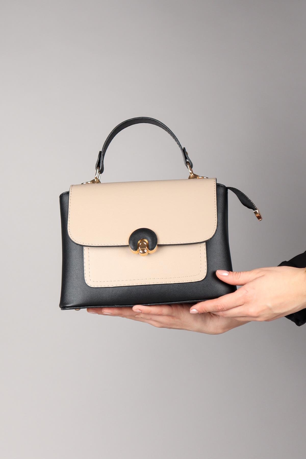 Kilit Kapaklı Çanta BEJÇANTA