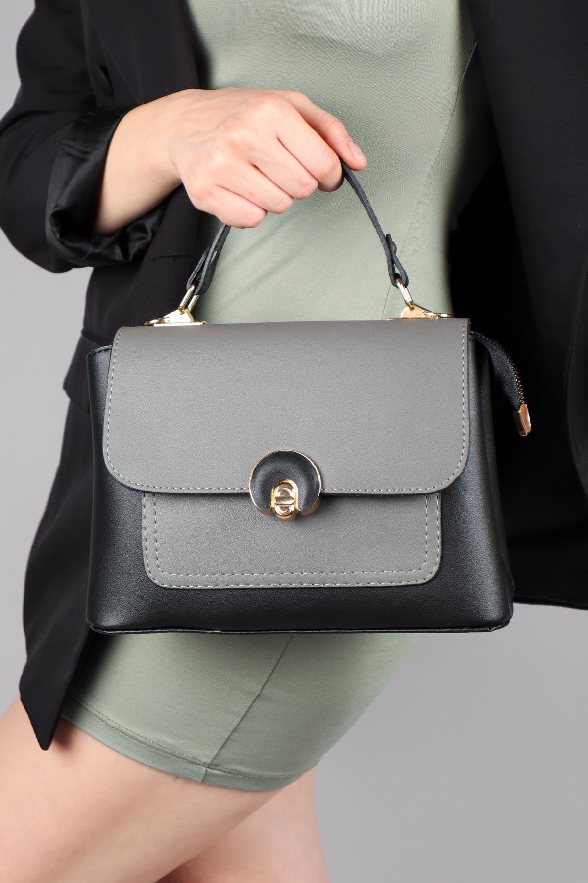 Kilit Kapaklı Çanta SİYAHÇANTA