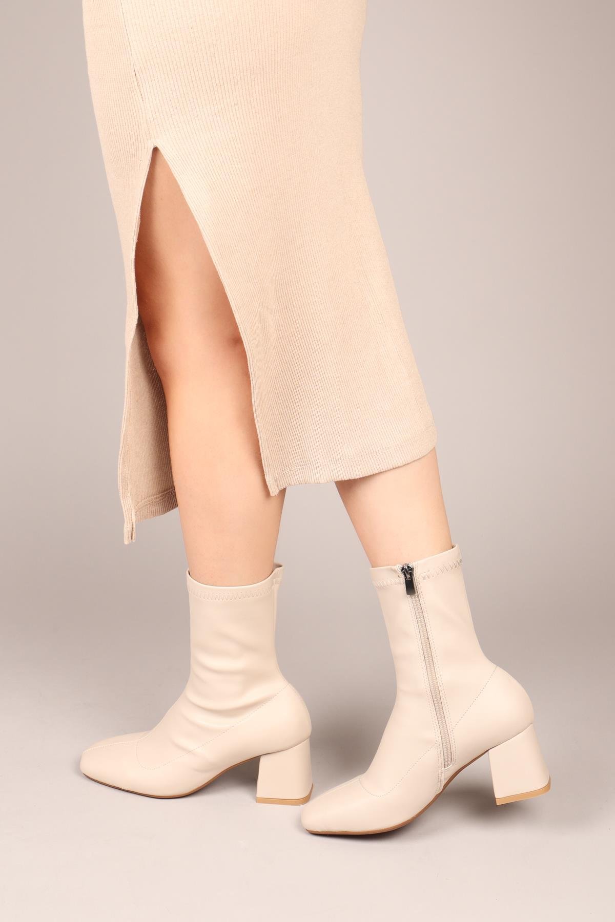 LEA Cilt Strech Topuklu Bot TENBOT