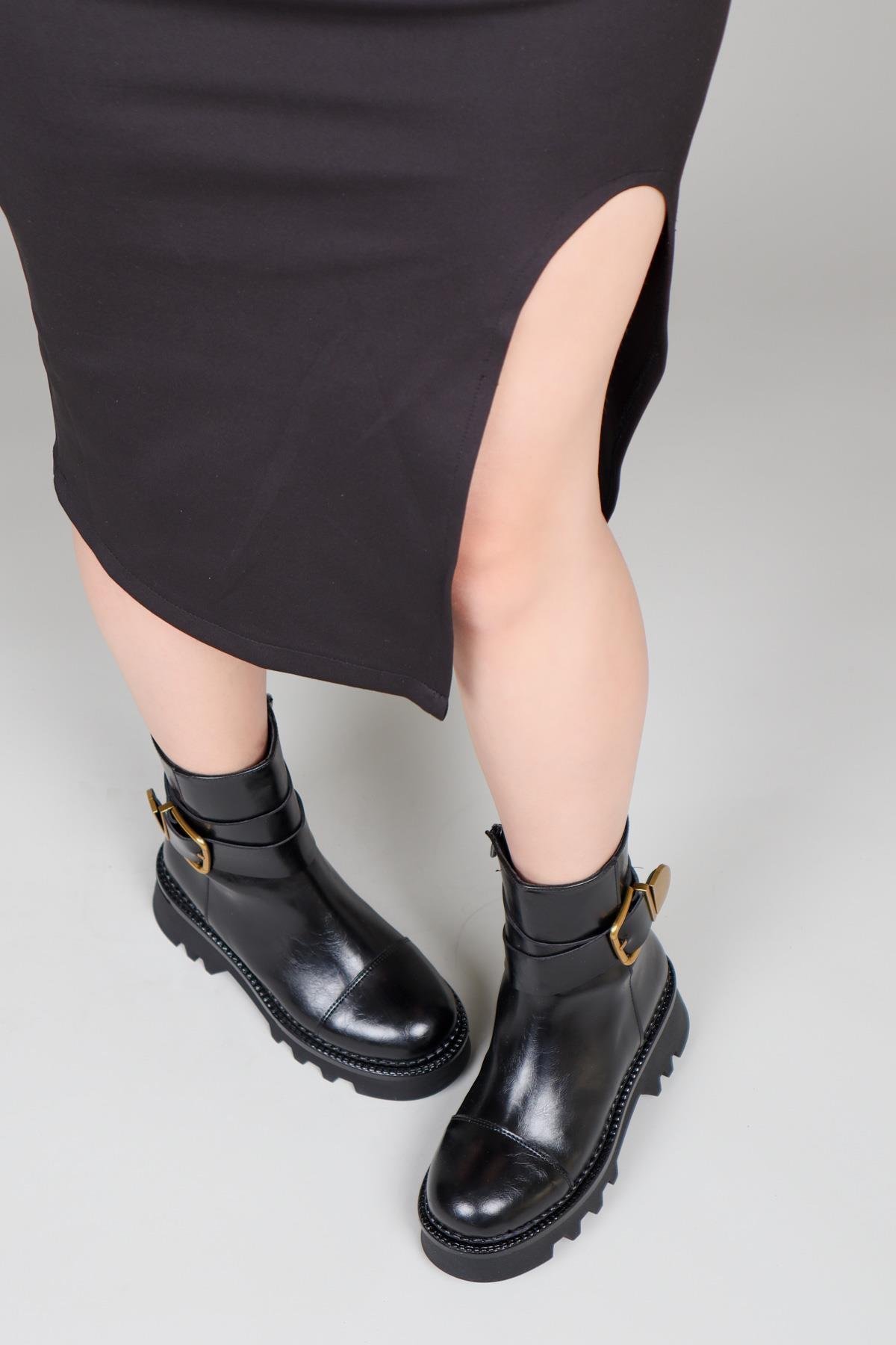 LENKA Toka Detaylı Kadın Bot SİYAHBOT