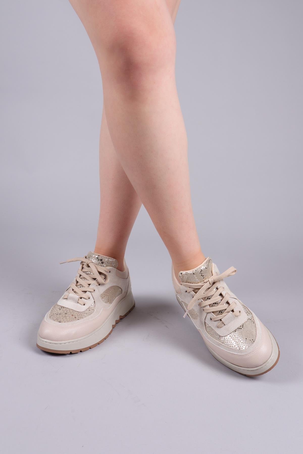 LİLY Süet Cilt Garnili Sneakers TENSPOR AYAKKABI