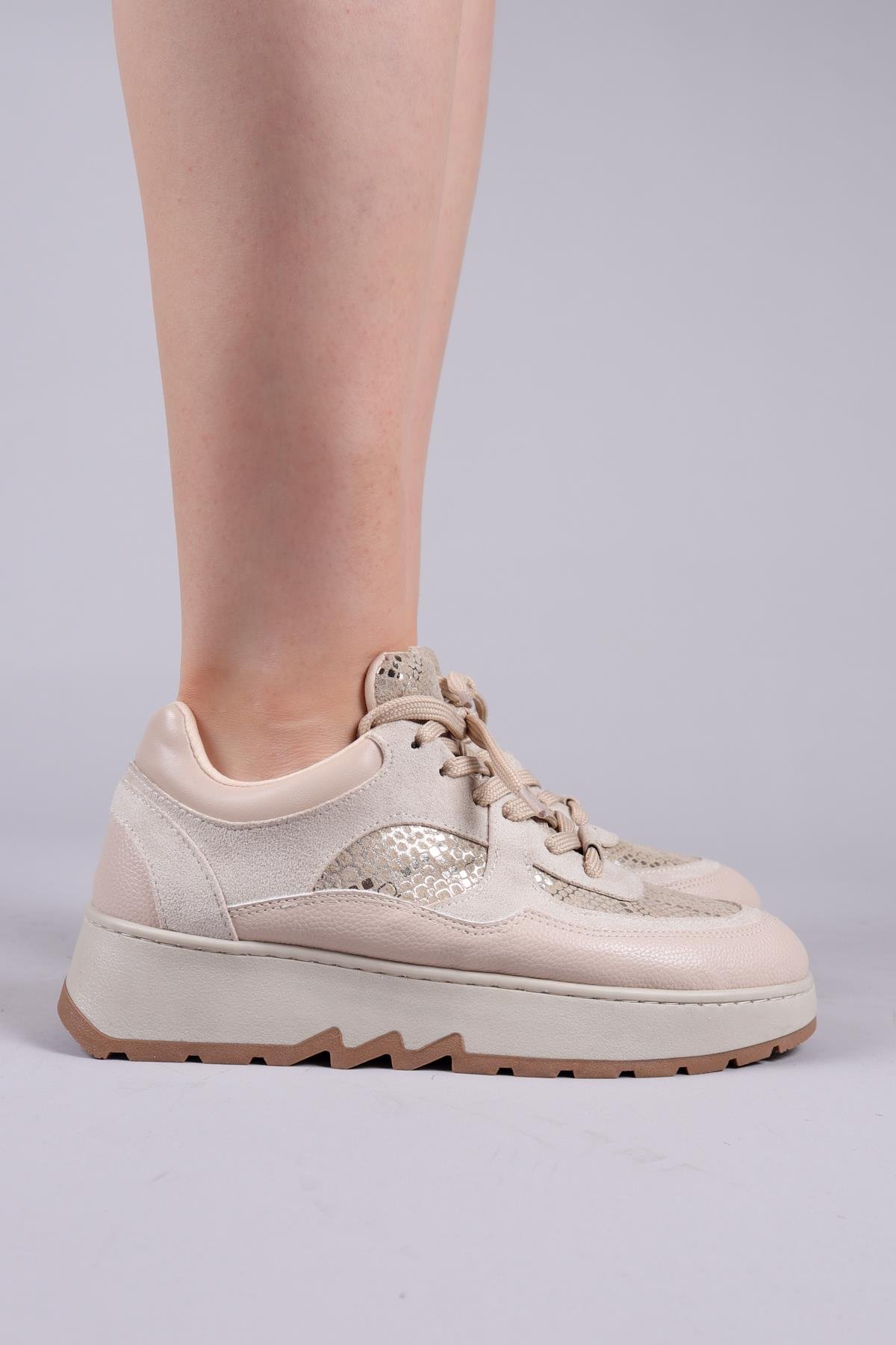 LİLY Süet Cilt Garnili Sneakers TENSPOR AYAKKABI