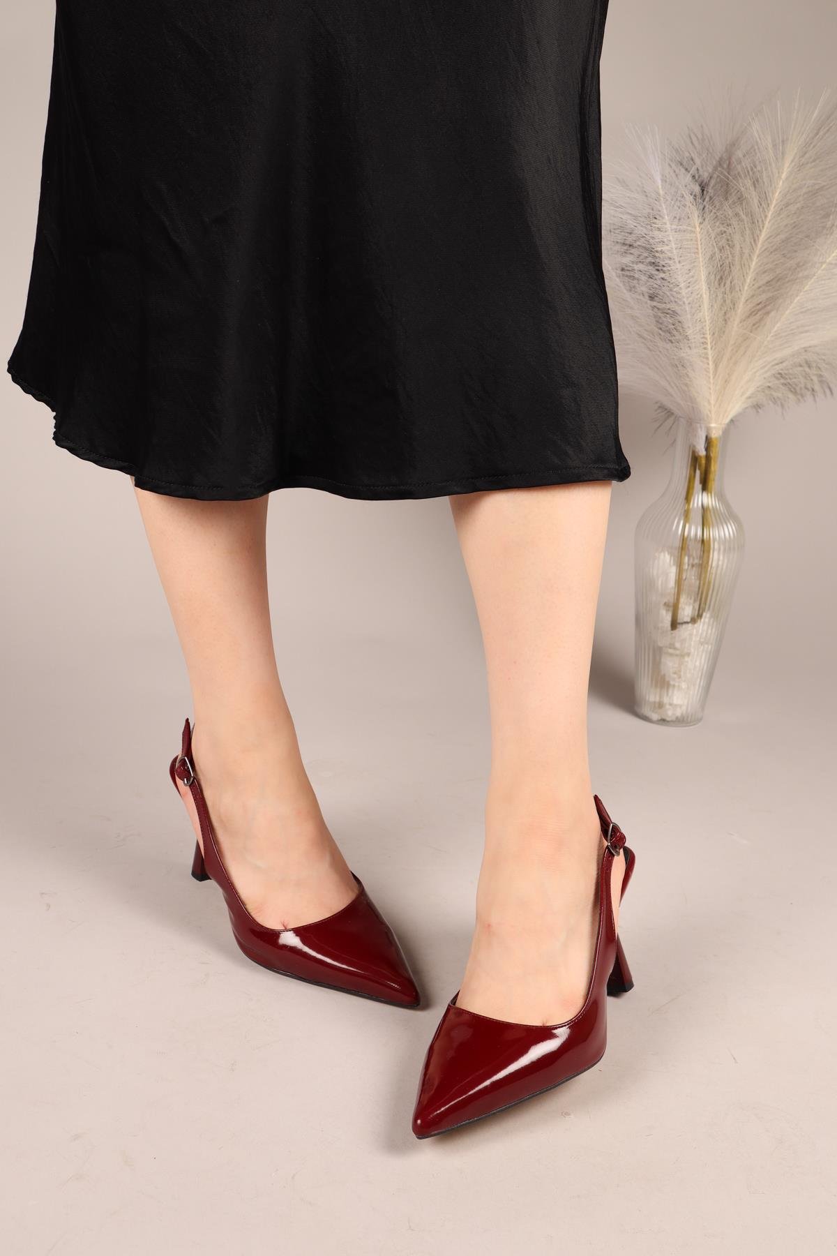 LUMA Arkası Açık Stiletto BORDOTOPUKLU AYAKKABI