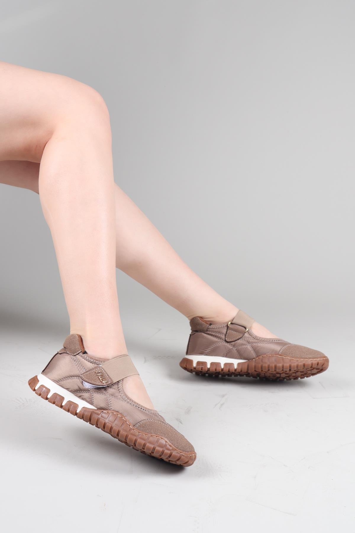 MADRE Cırtlı Süet Garnili  Paraşüt Babet VİZONBABET