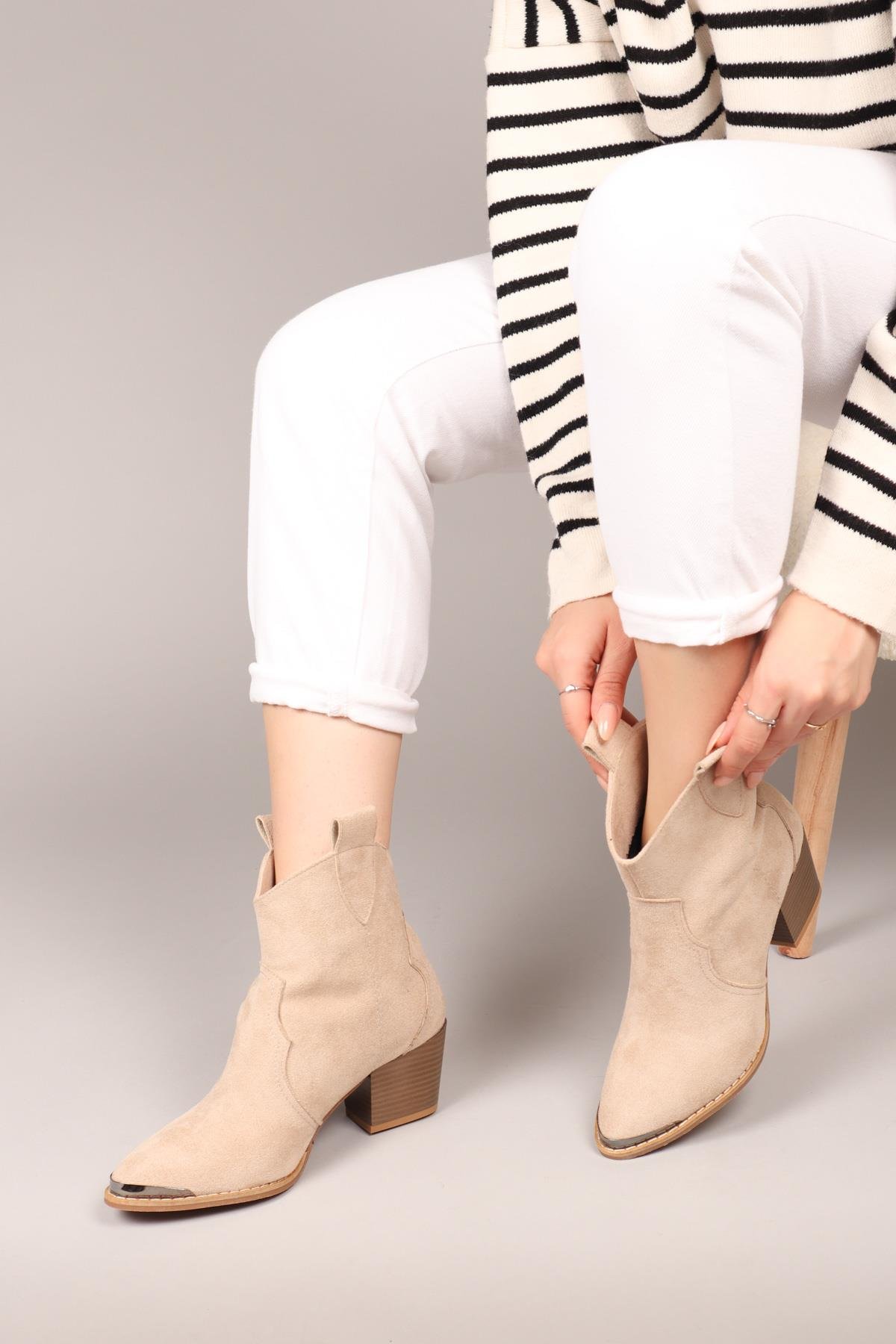 MAİR Topuklu Western Bot TENBOT