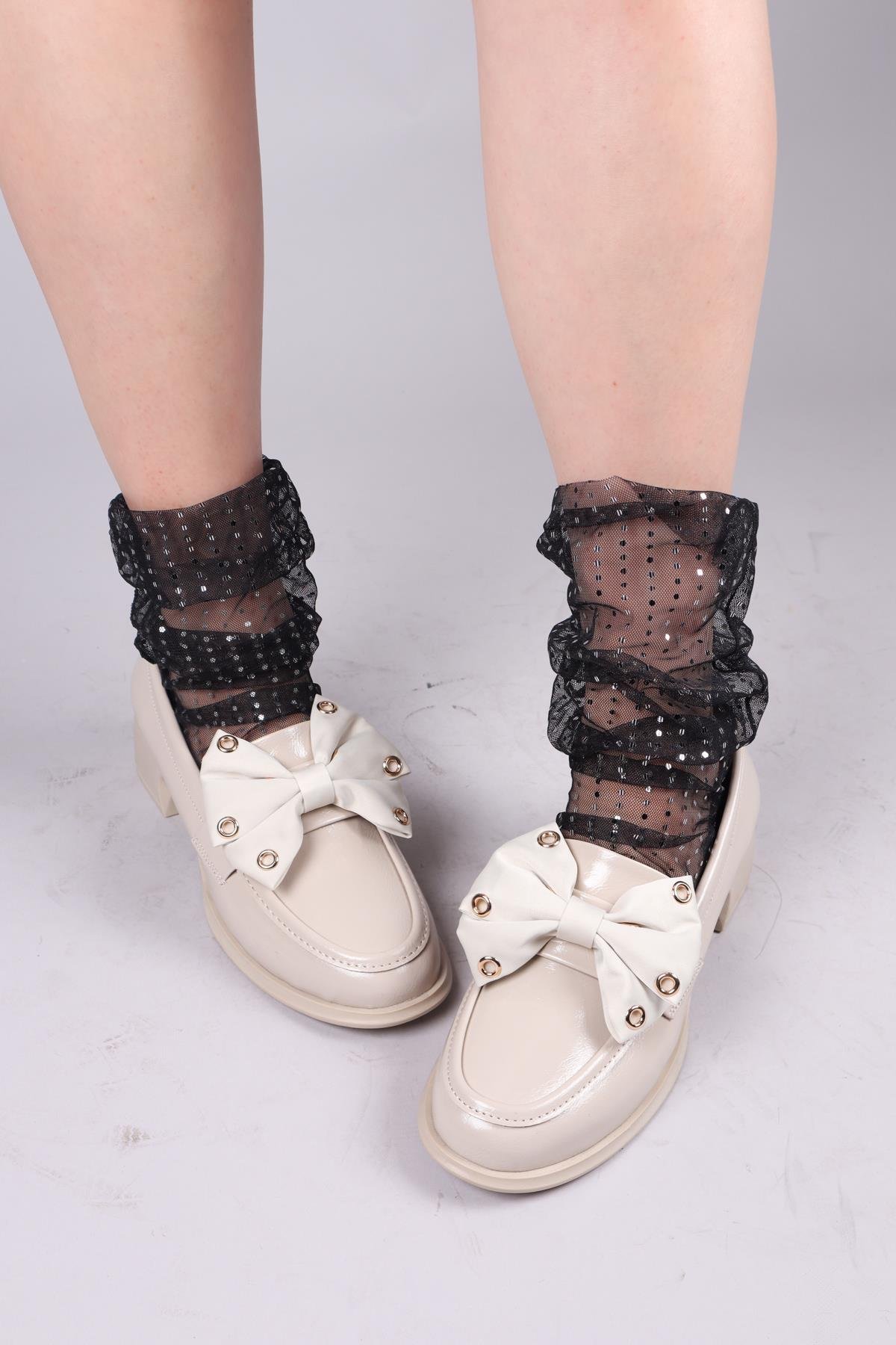 NIA Kuş Gözü Fiyonklu Loafer TENBABET