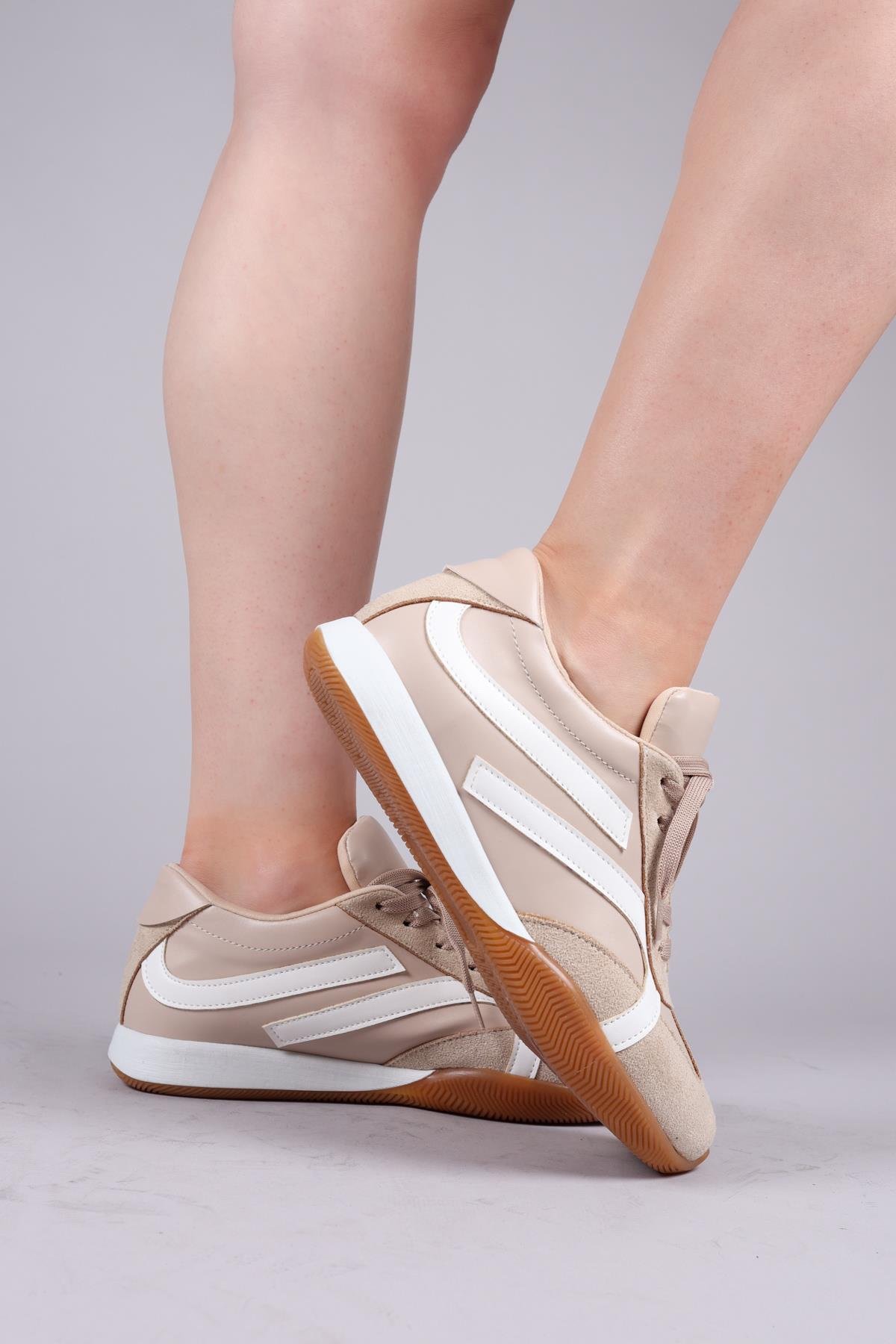 ORSA Cilt Süet Garnili Sneakers BEJSPOR AYAKKABI