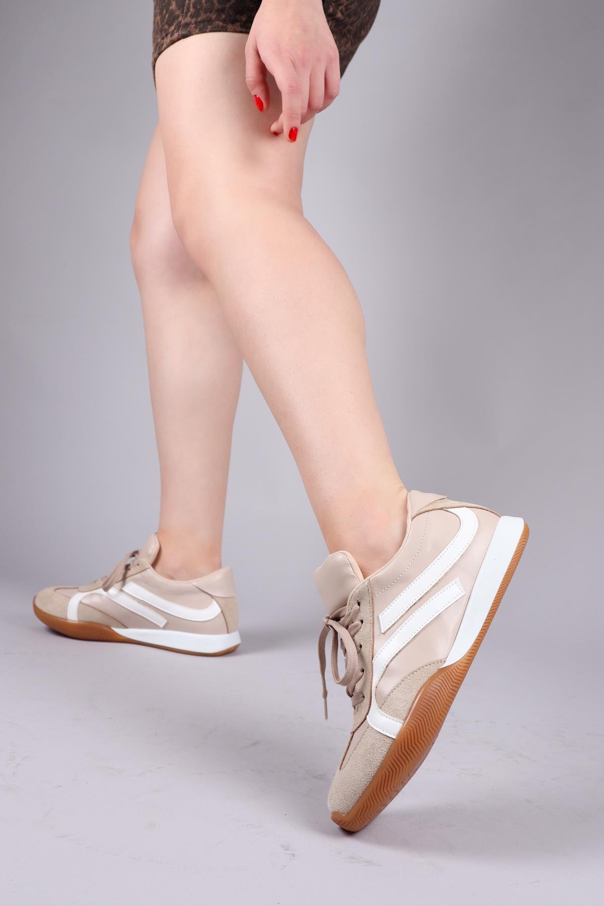 ORSA Cilt Süet Garnili Sneakers BEJSPOR AYAKKABI