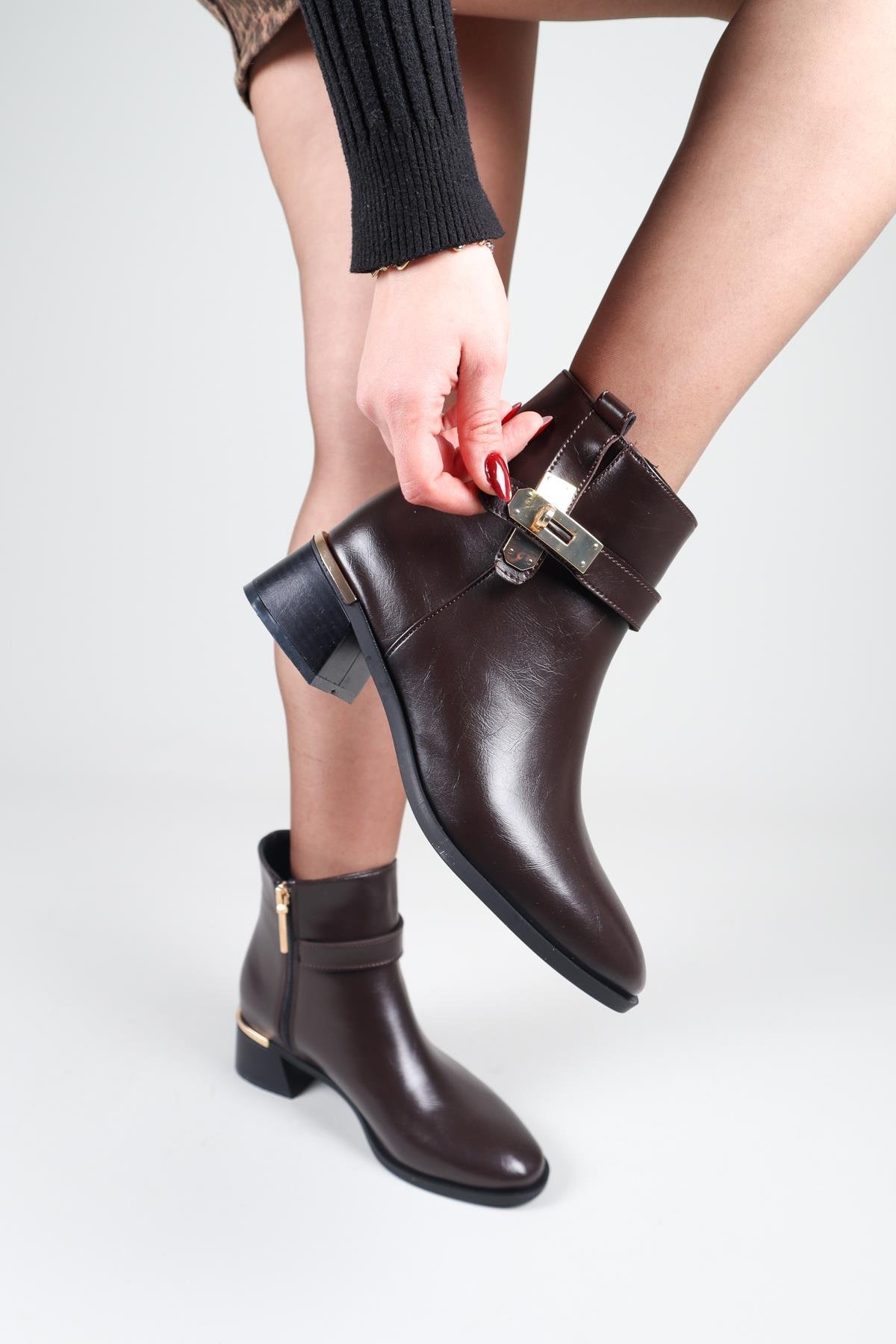 OSETYA Kilit Aksesuarlı Bot KAHVERENGİBOT