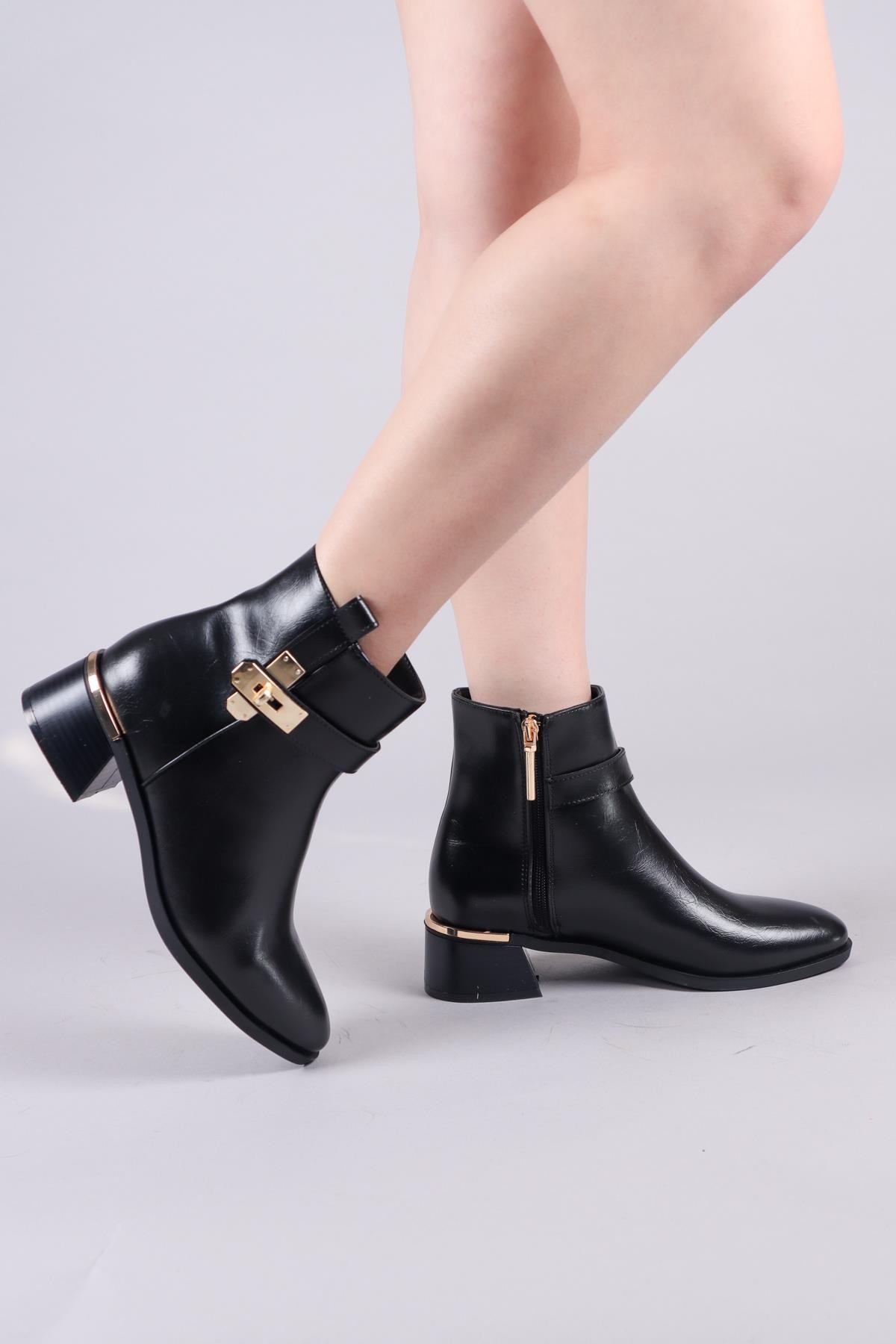 OSETYA Kilit Aksesuarlı Bot SİYAHBOT