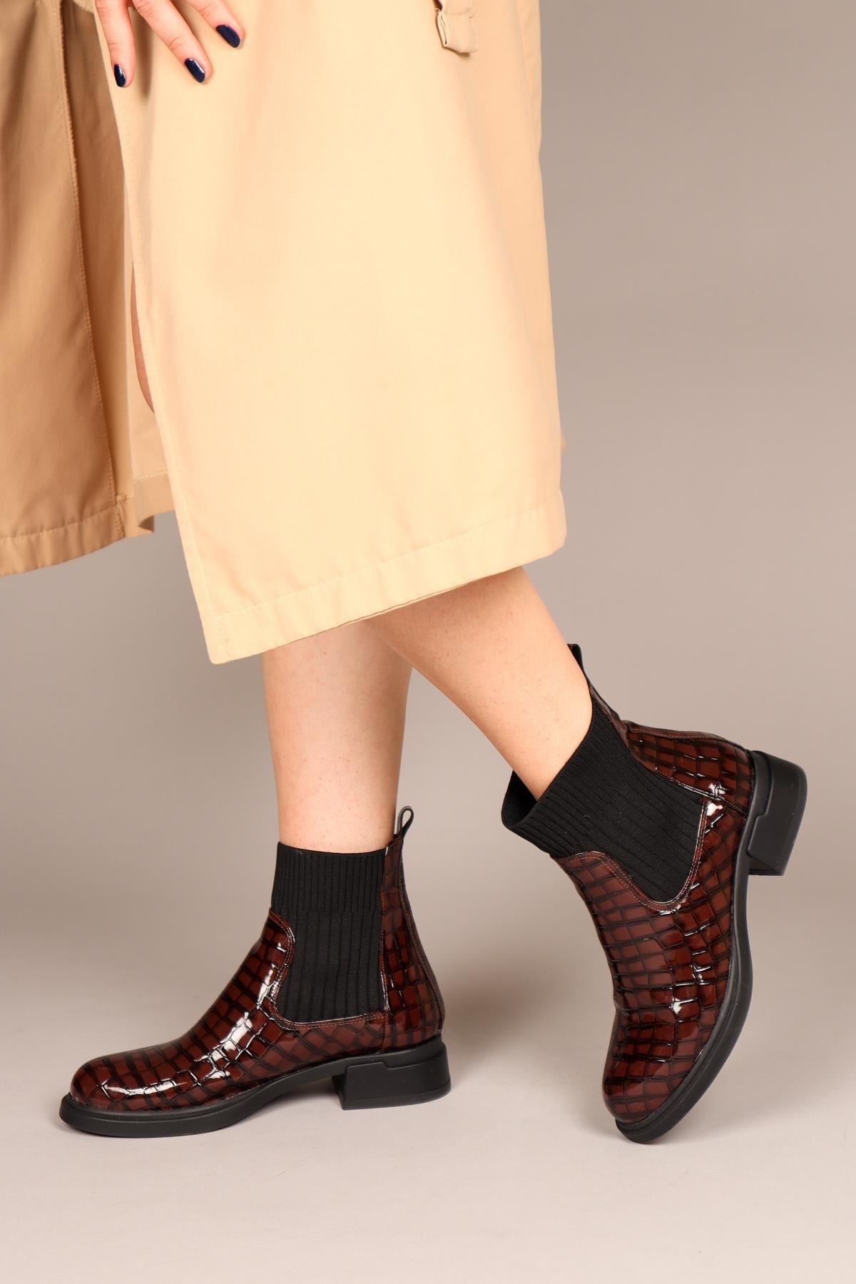 OSLO Çorap Detaylı Bot KAHVERENGİBOT