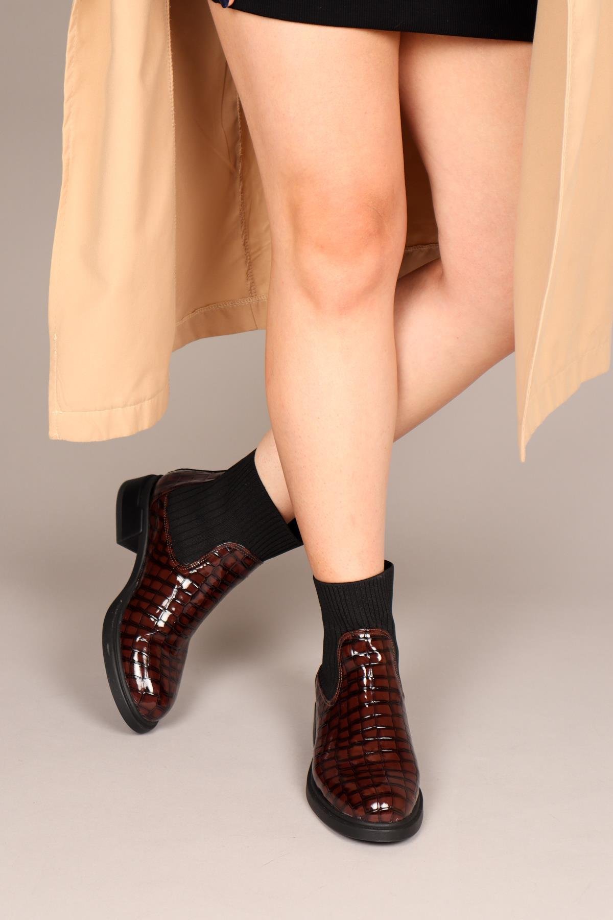 OSLO Çorap Detaylı Bot KAHVERENGİBOT