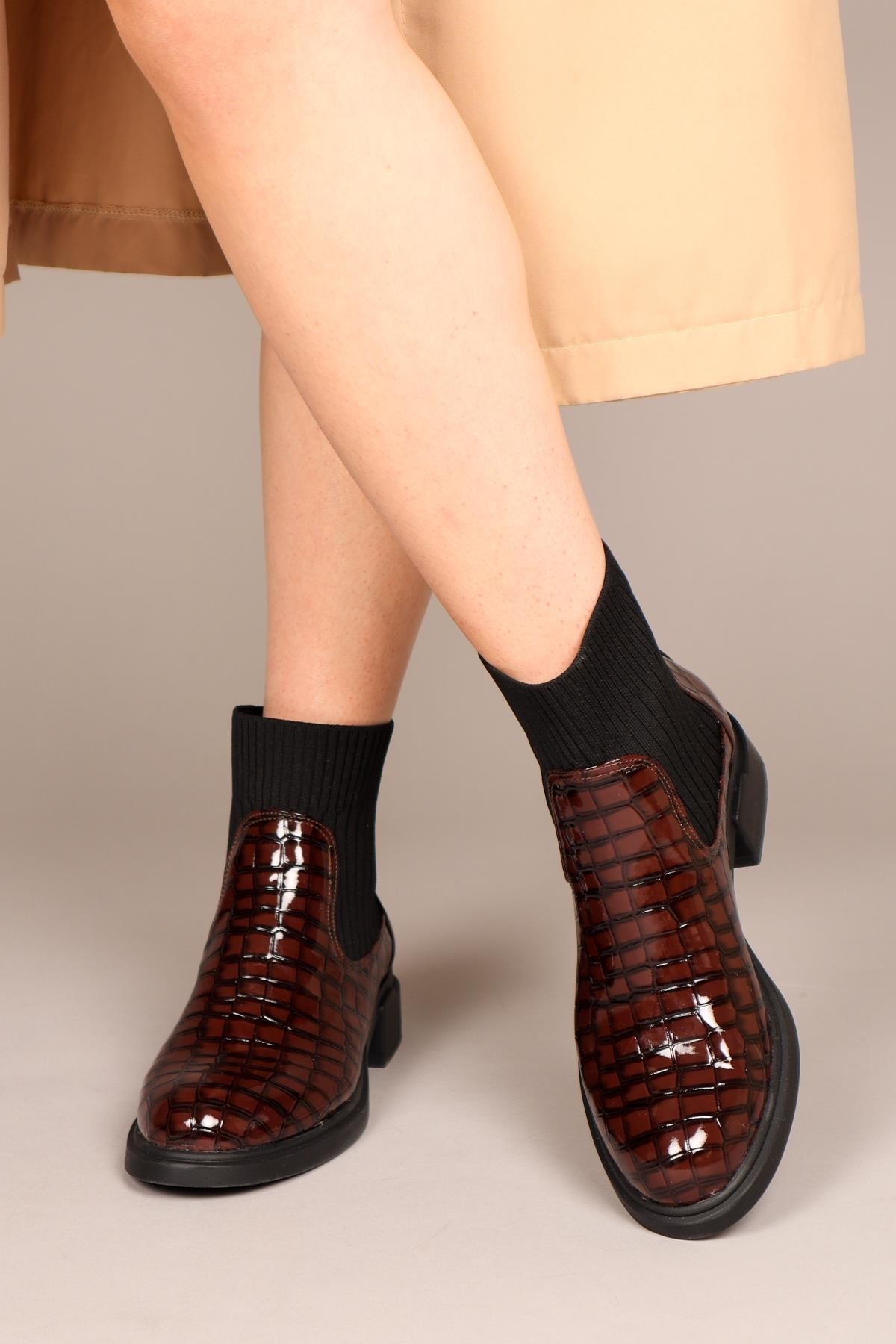 OSLO Çorap Detaylı Bot KAHVERENGİBOT