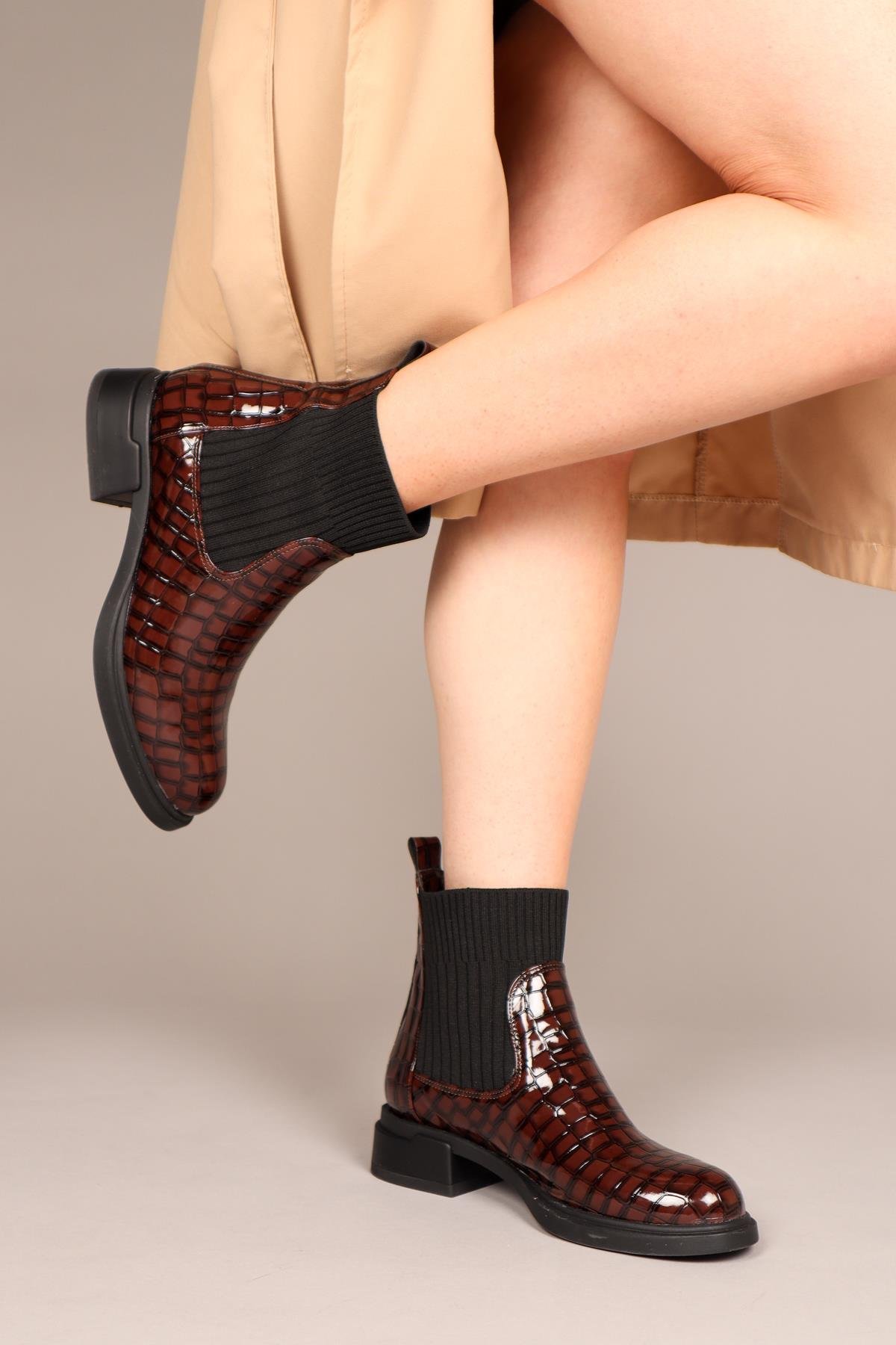 OSLO Çorap Detaylı Bot KAHVERENGİBOT