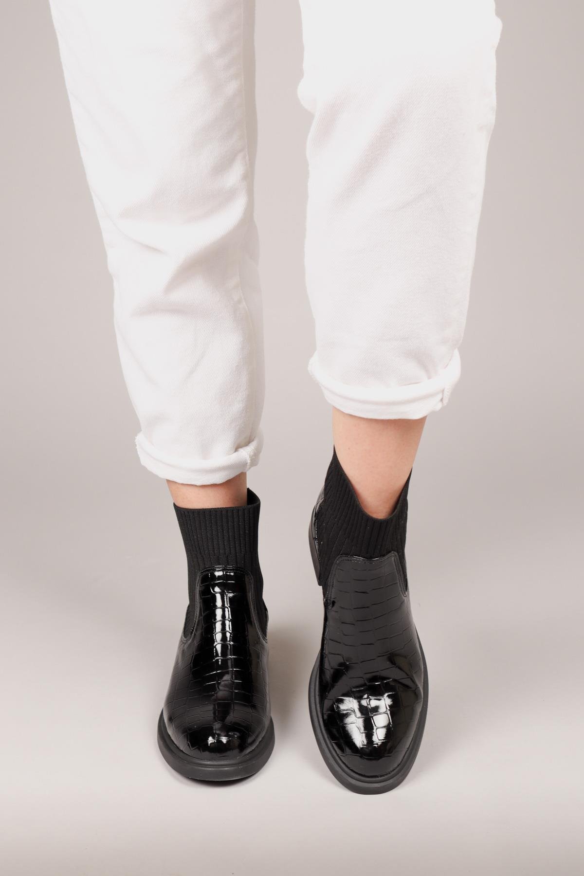 OSLO Çorap Detaylı Bot SİYAHBOT