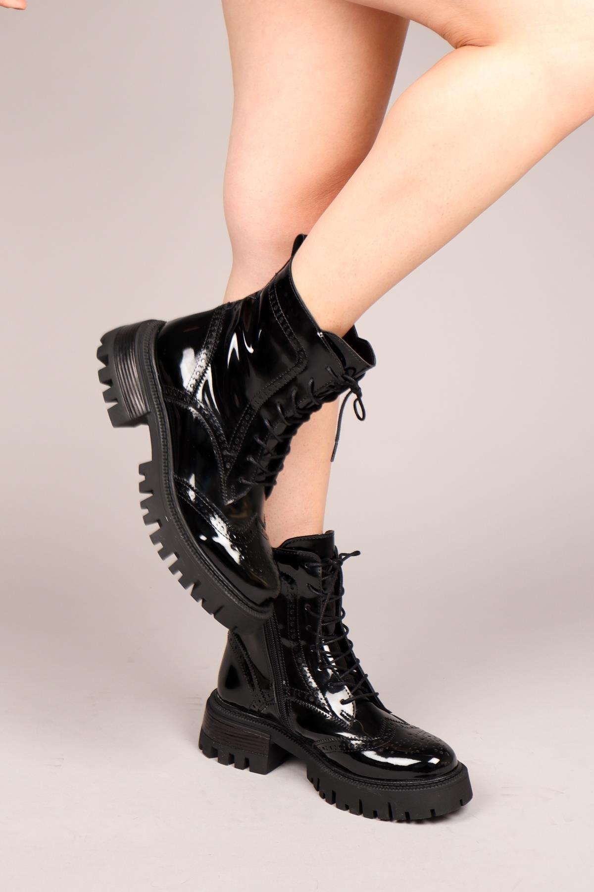 PALOMA Çift Yüzlü Bot RUGAN SİYAHBOT