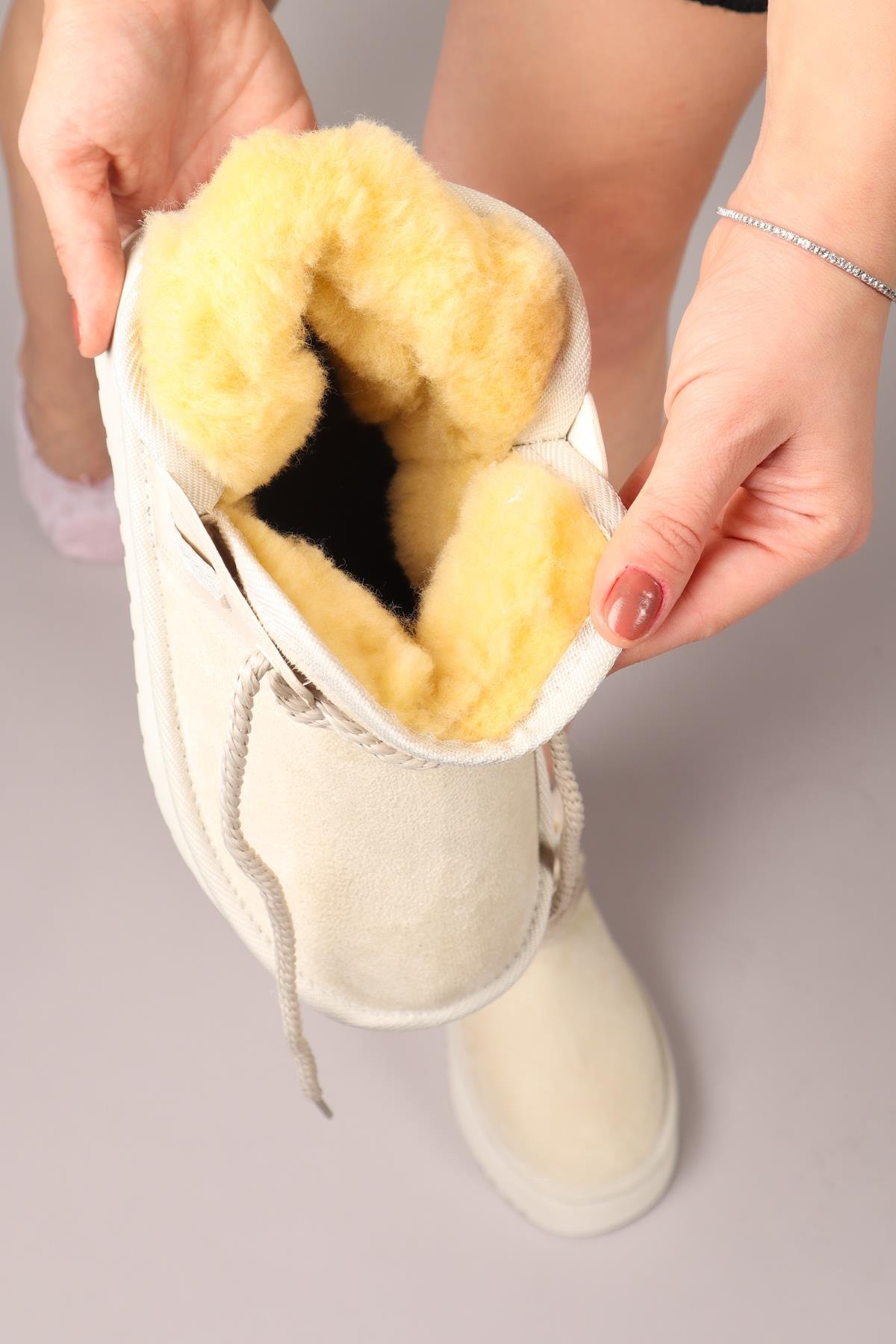 PUFF İçi Suni Kürklü Süet Bot TENBOT