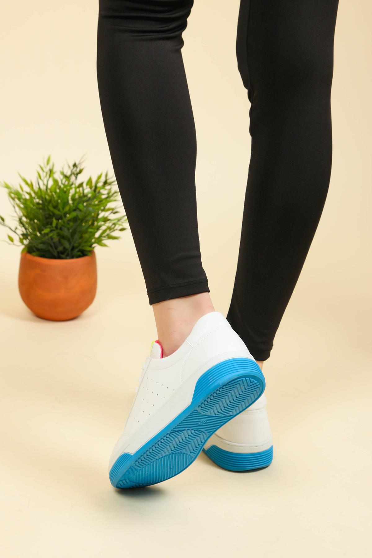 Renk Garnilli Bağcıklı Sneakers MAVİSPOR AYAKKABI