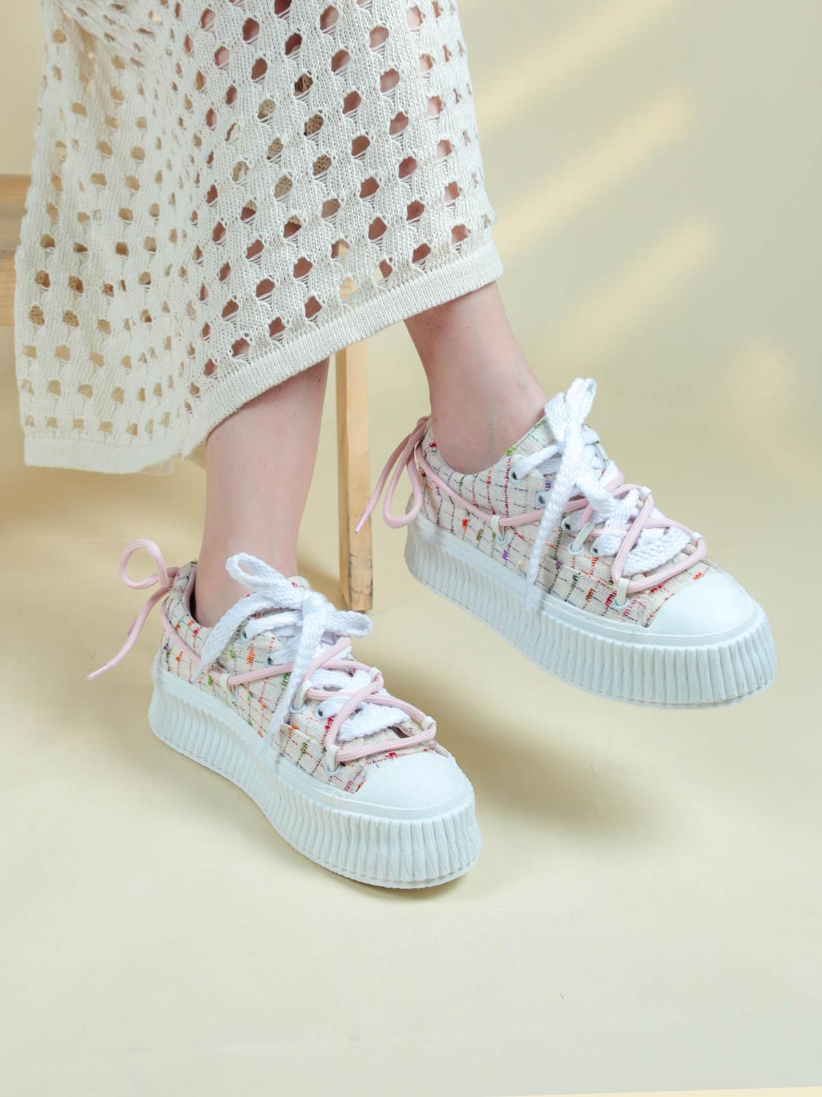 Renkli Keten Sneakers KREMSPOR AYAKKABI