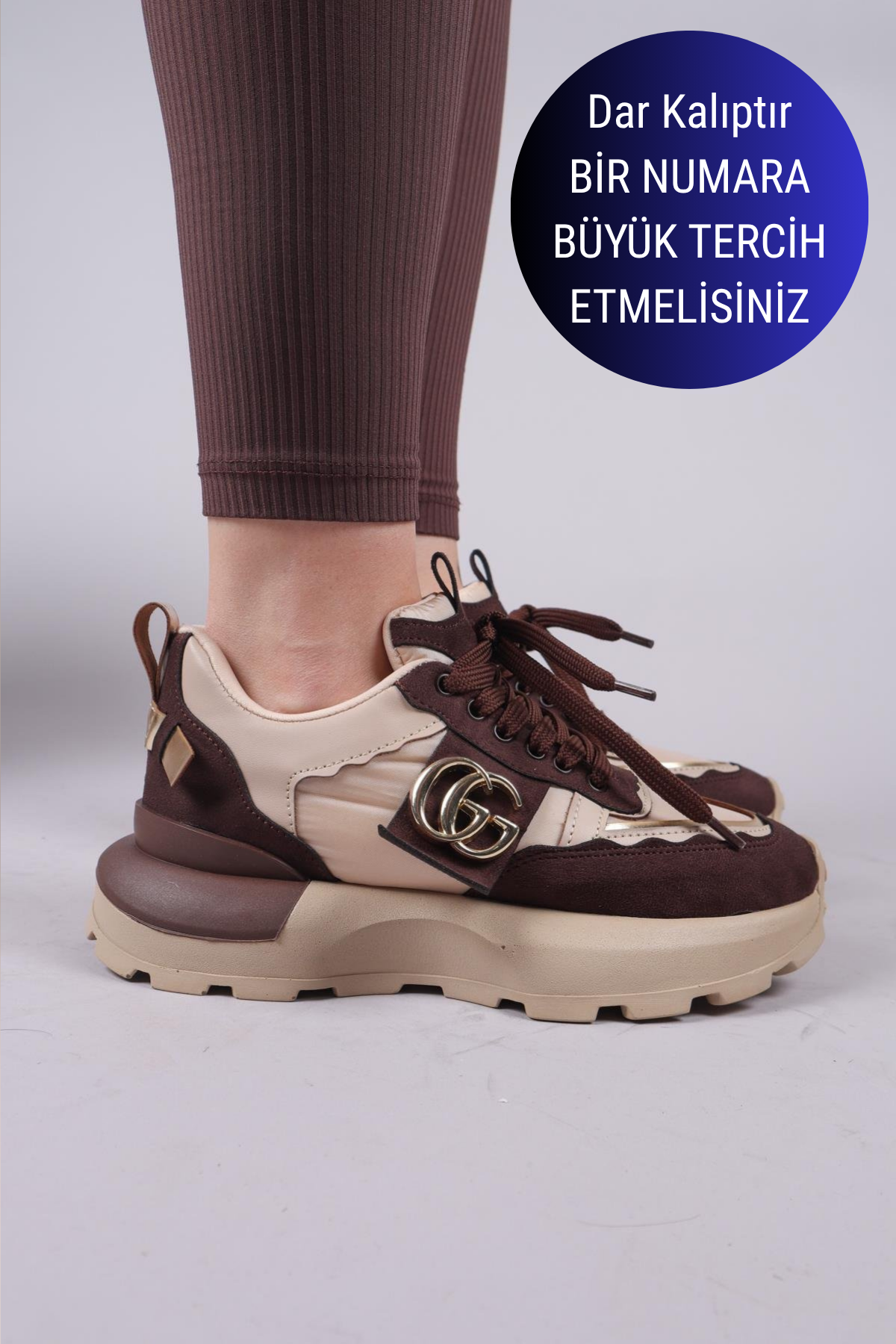 REPS Tokalı Süet Paraşüt Garnili Sneakers KAHVERENGİSPOR AYAKKABI