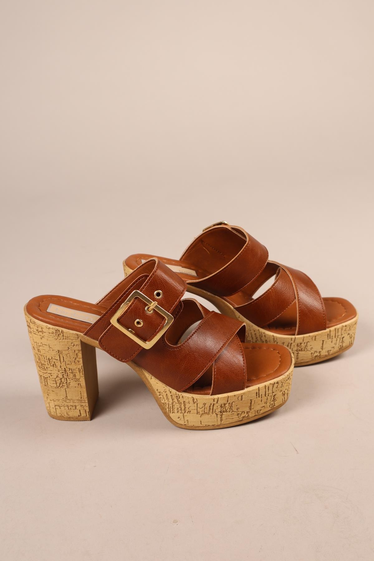 RONİKA Platform Topuklu Terlik TABA