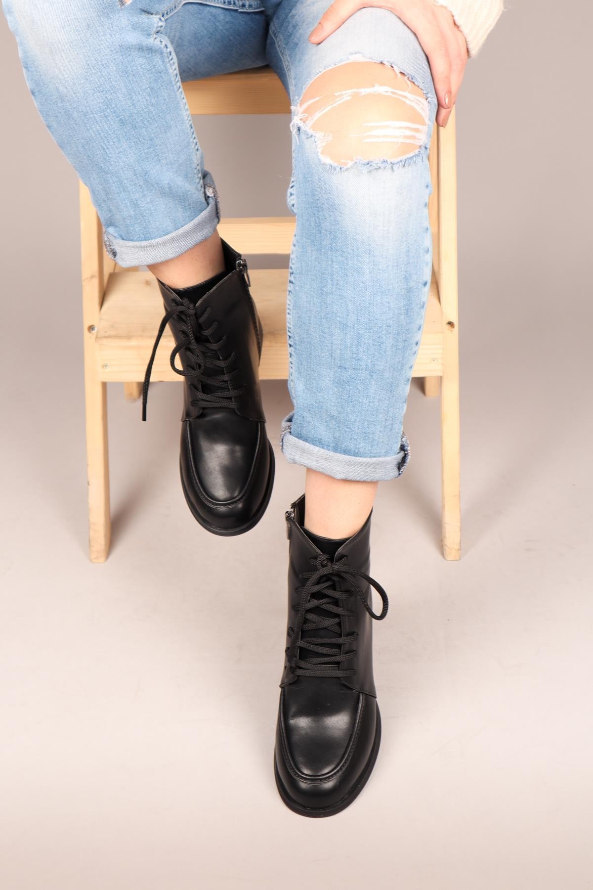 SATU Bağcıklı Bot SİYAHBOT