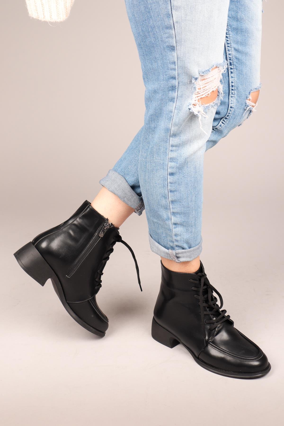 SATU Bağcıklı Bot SİYAHBOT