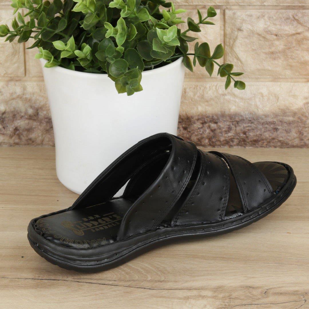 Siyah Hakiki Deri Erkek Terlik