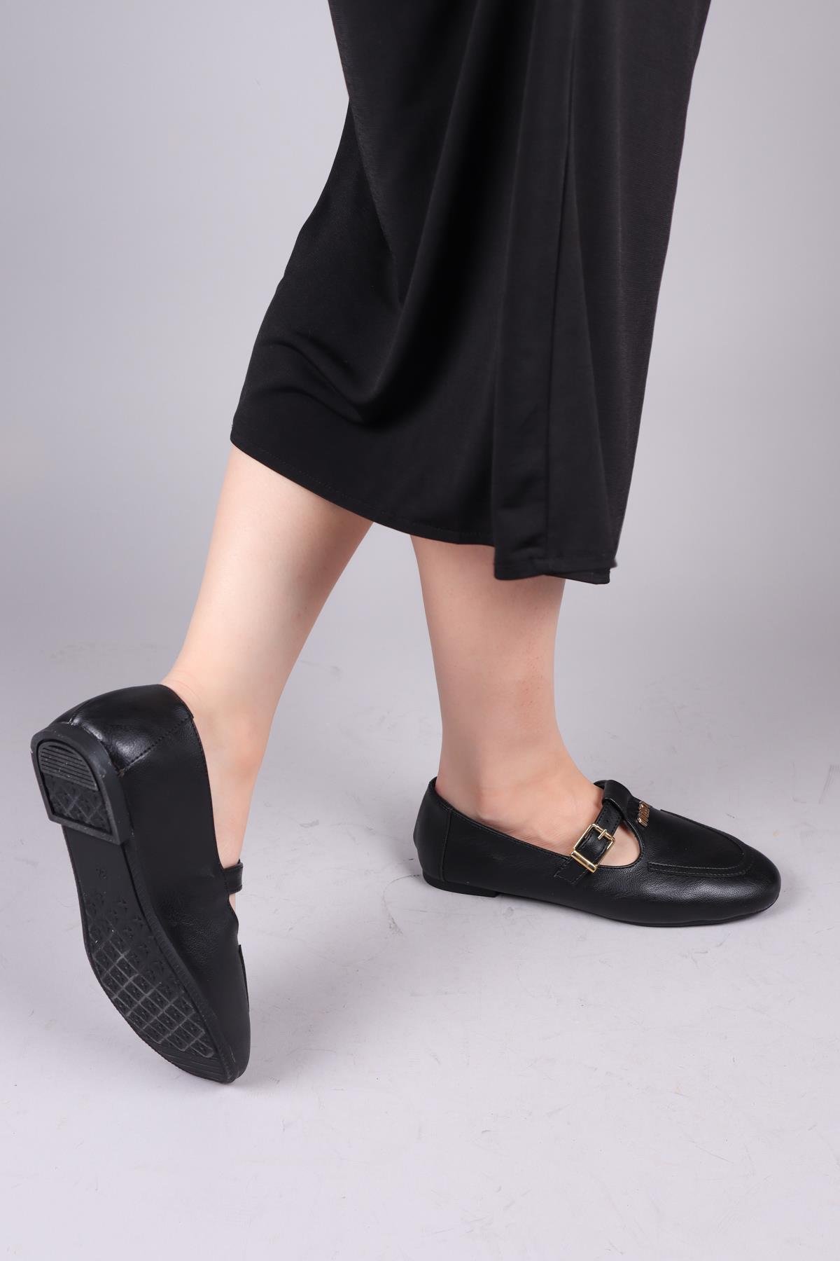 TANDİL Kemerli Tokalı Babet SİYAHBABET