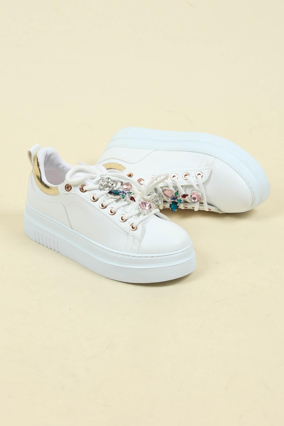 Taşlı Sneakers BEYAZSPOR AYAKKABI