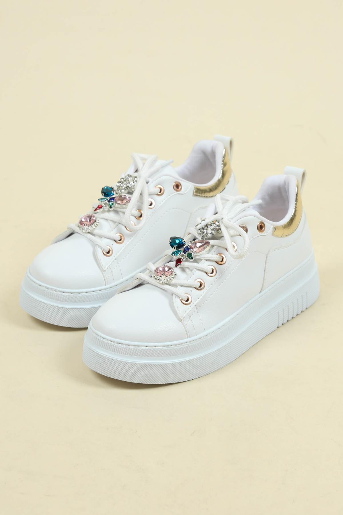Taşlı Sneakers BEYAZSPOR AYAKKABI