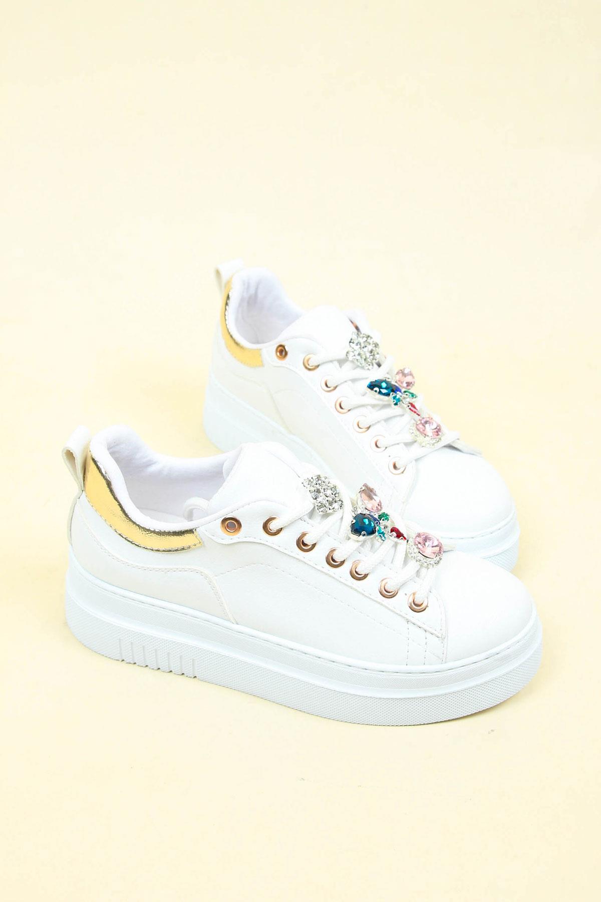 Taşlı Sneakers BEYAZSPOR AYAKKABI