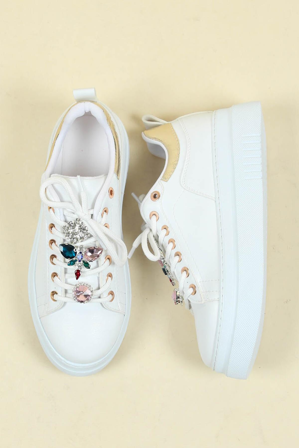 Taşlı Sneakers BEYAZSPOR AYAKKABI