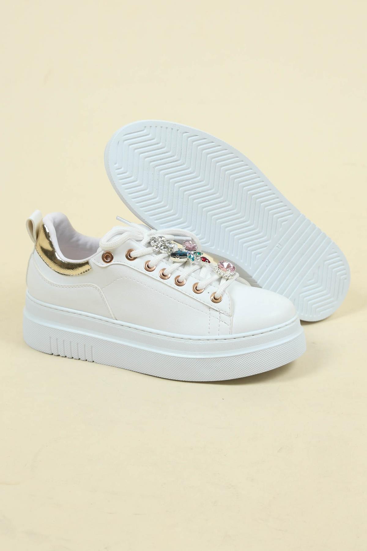 Taşlı Sneakers BEYAZSPOR AYAKKABI