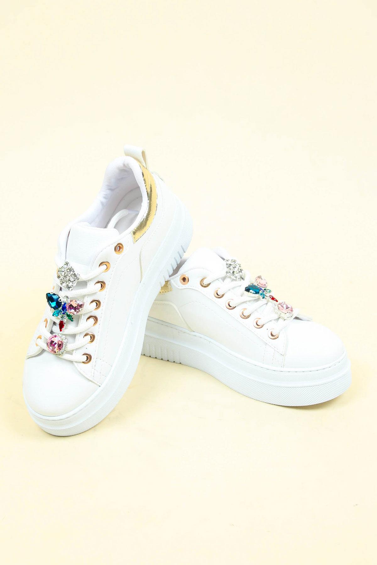 Taşlı Sneakers BEYAZSPOR AYAKKABI