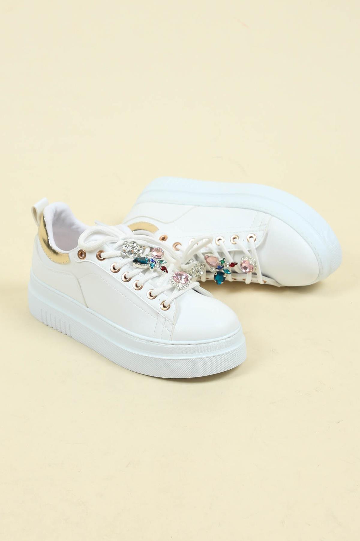 Taşlı Sneakers BEYAZSPOR AYAKKABI