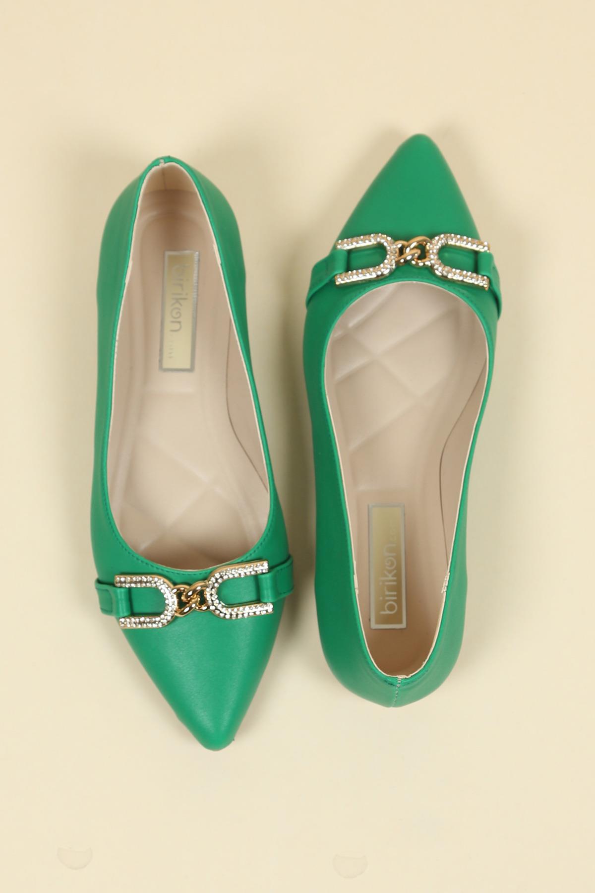 Taşlı Tokalı Babet YEŞİLBABET