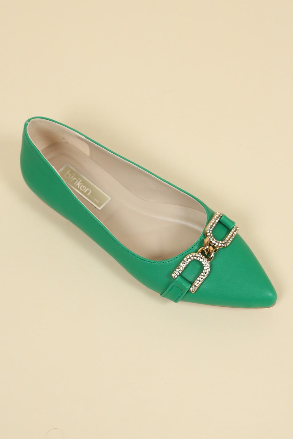 Taşlı Tokalı Babet YEŞİLBABET