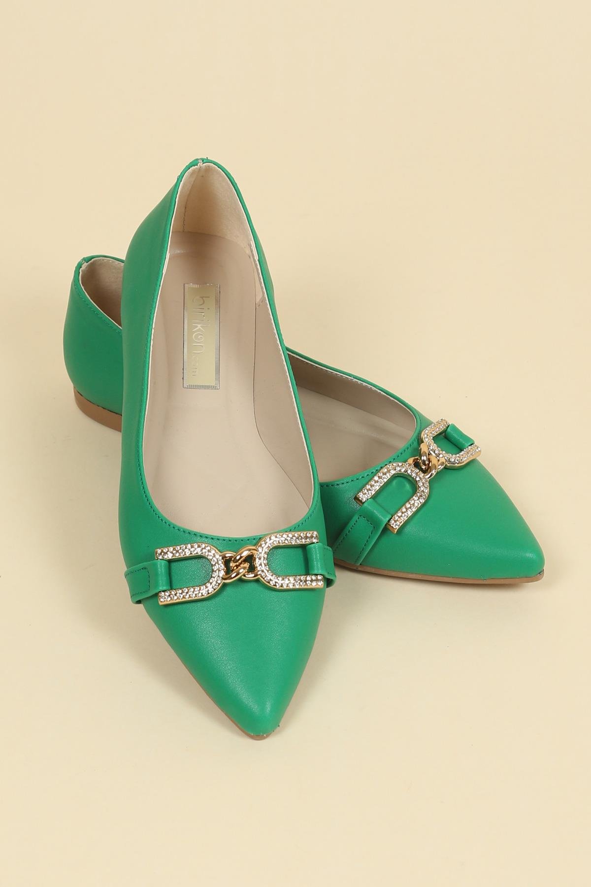 Taşlı Tokalı Babet YEŞİLBABET