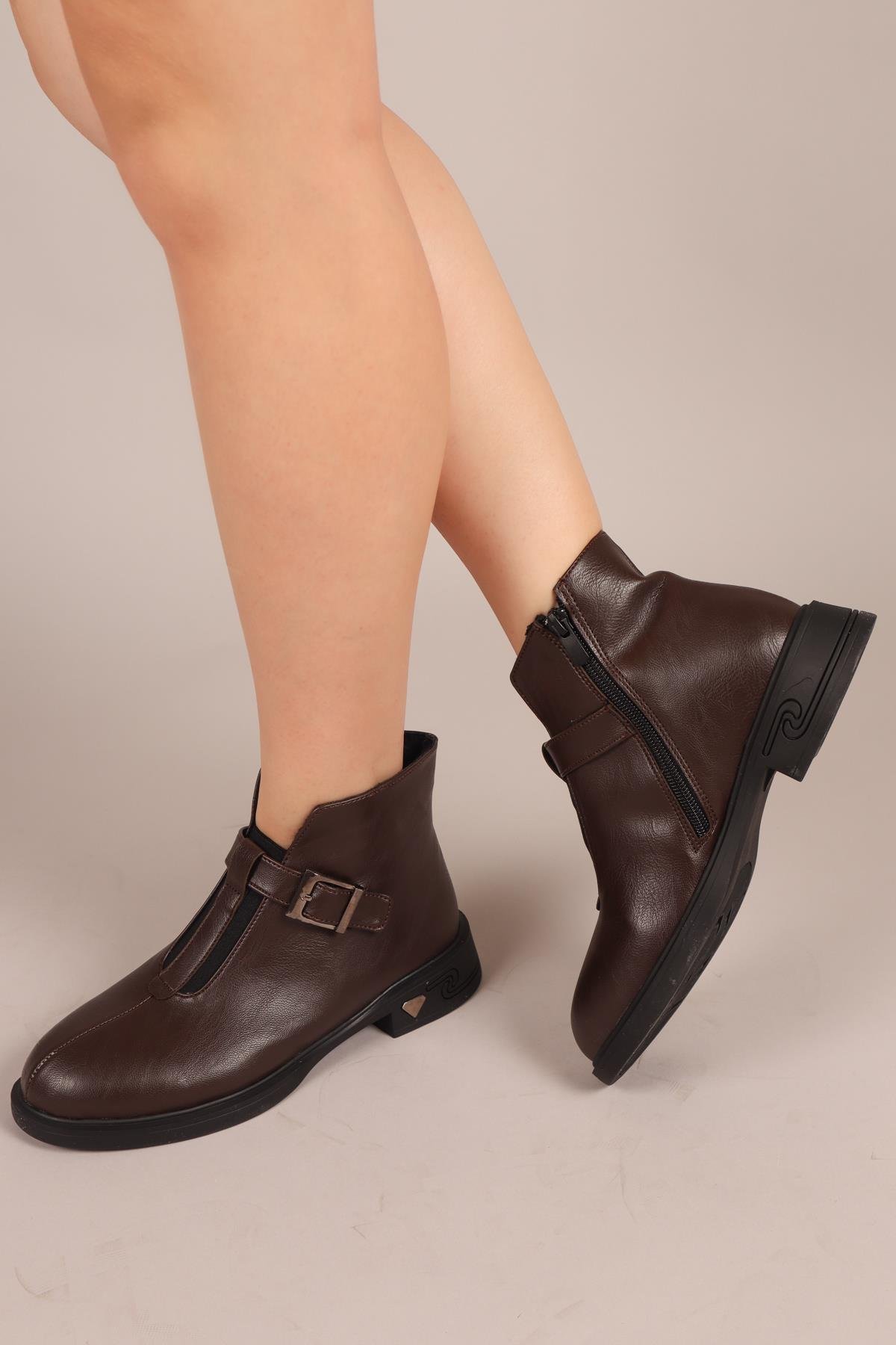 TESLA Yan Kemerli Bot KAHVERENGİBOT