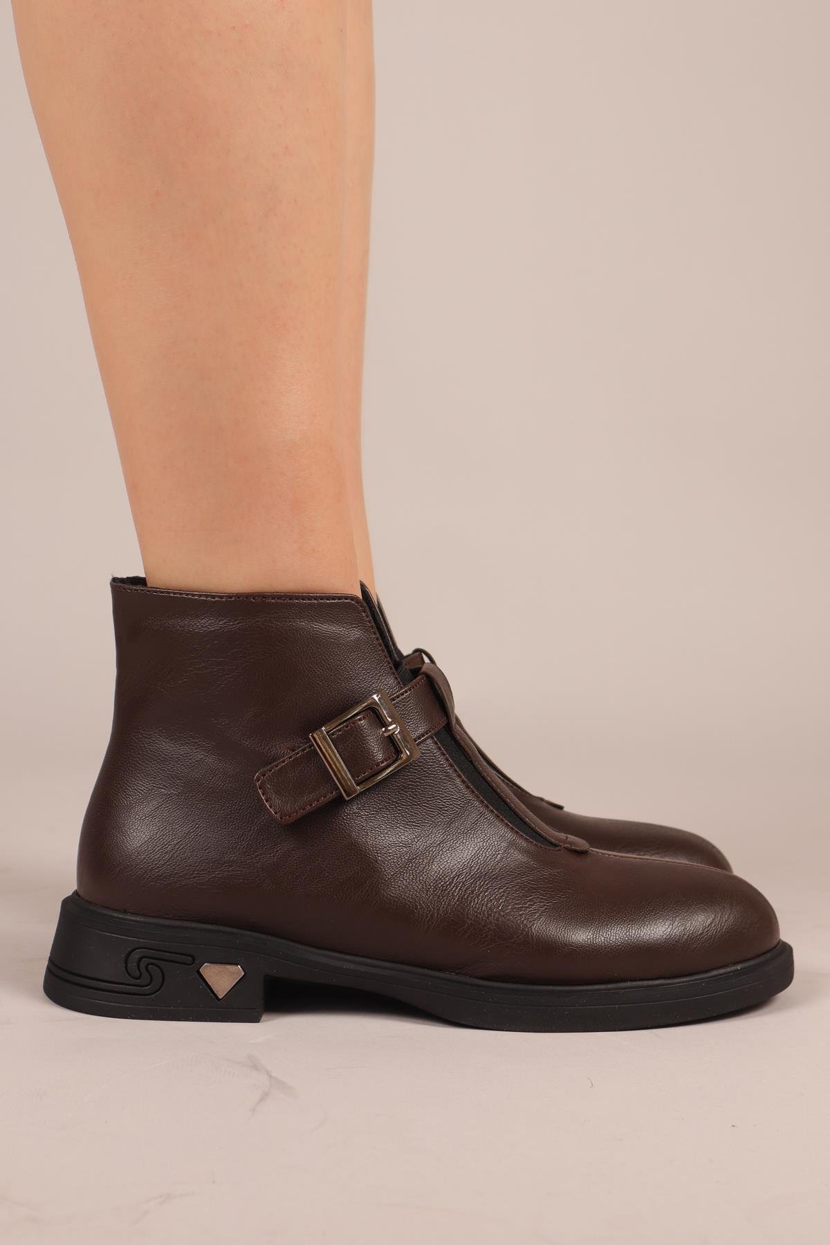 TESLA Yan Kemerli Bot KAHVERENGİBOT