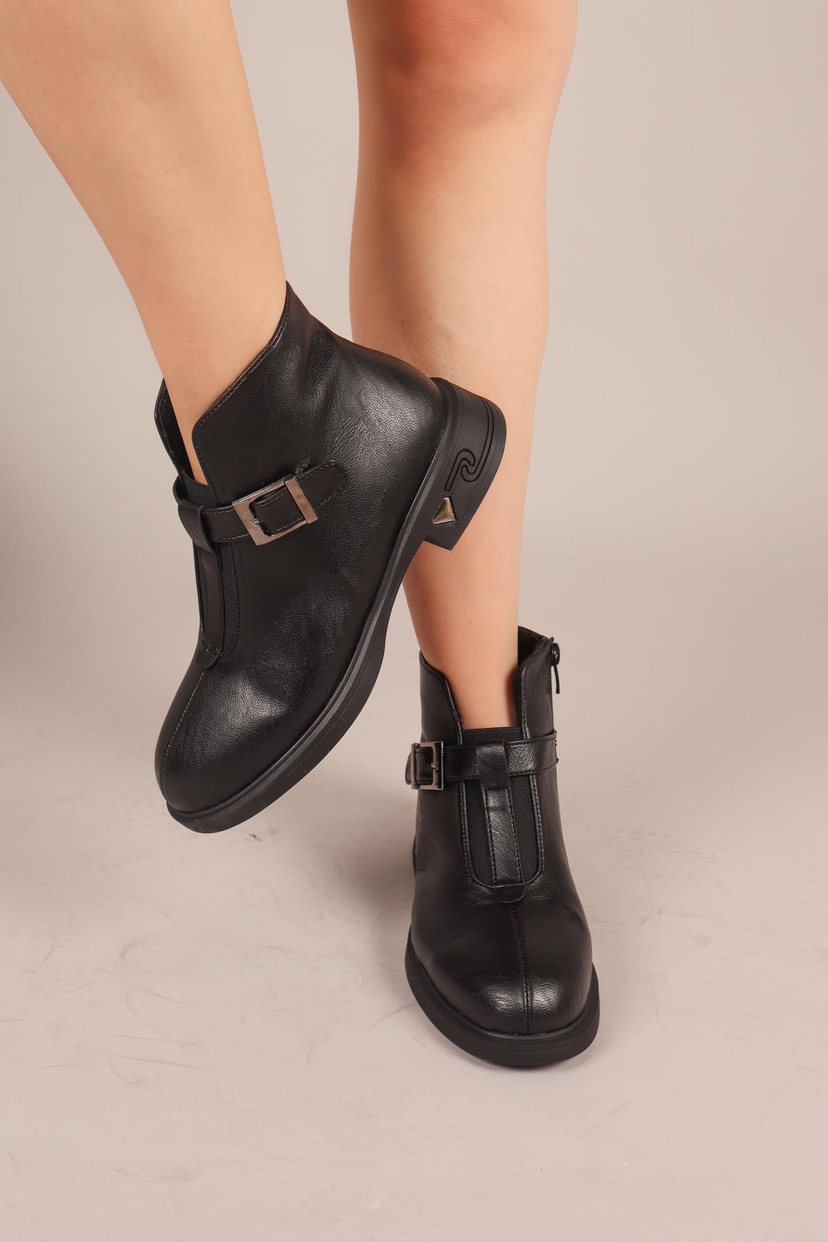 TESLA Yan Kemerli Bot SİYAHBOT