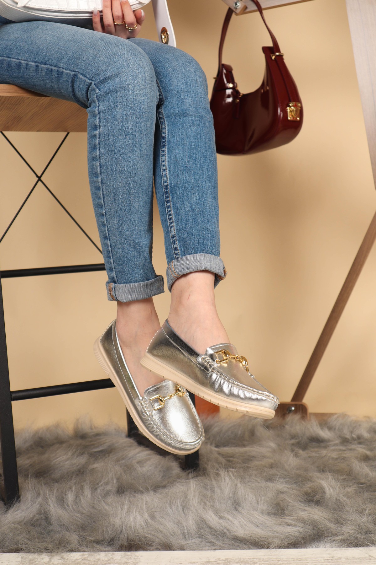 Toka Aksesuarlı Saraçlı Babet GÜMÜŞBABET