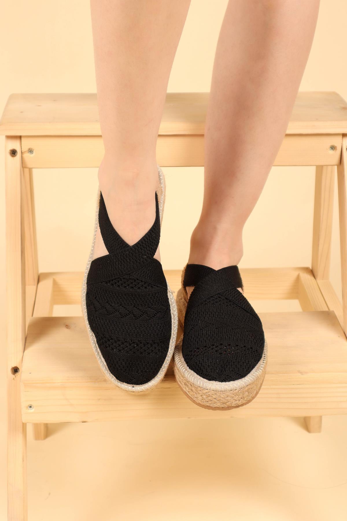 Triko Arkası Açık Babet SİYAHBABET