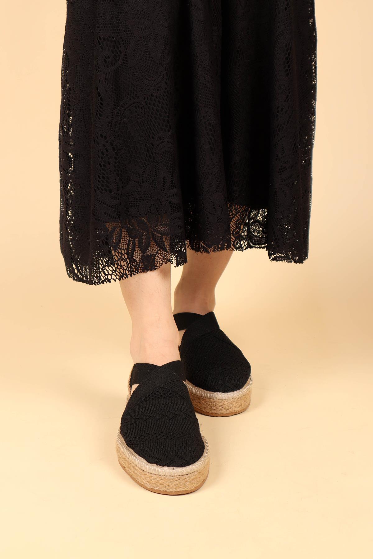 Triko Arkası Açık Babet SİYAHBABET