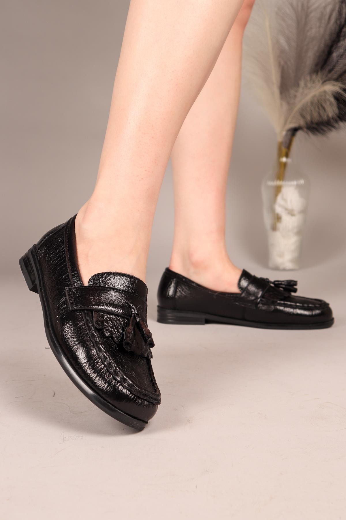 TWANGO Püsküllü Loafer SİYAHBABET