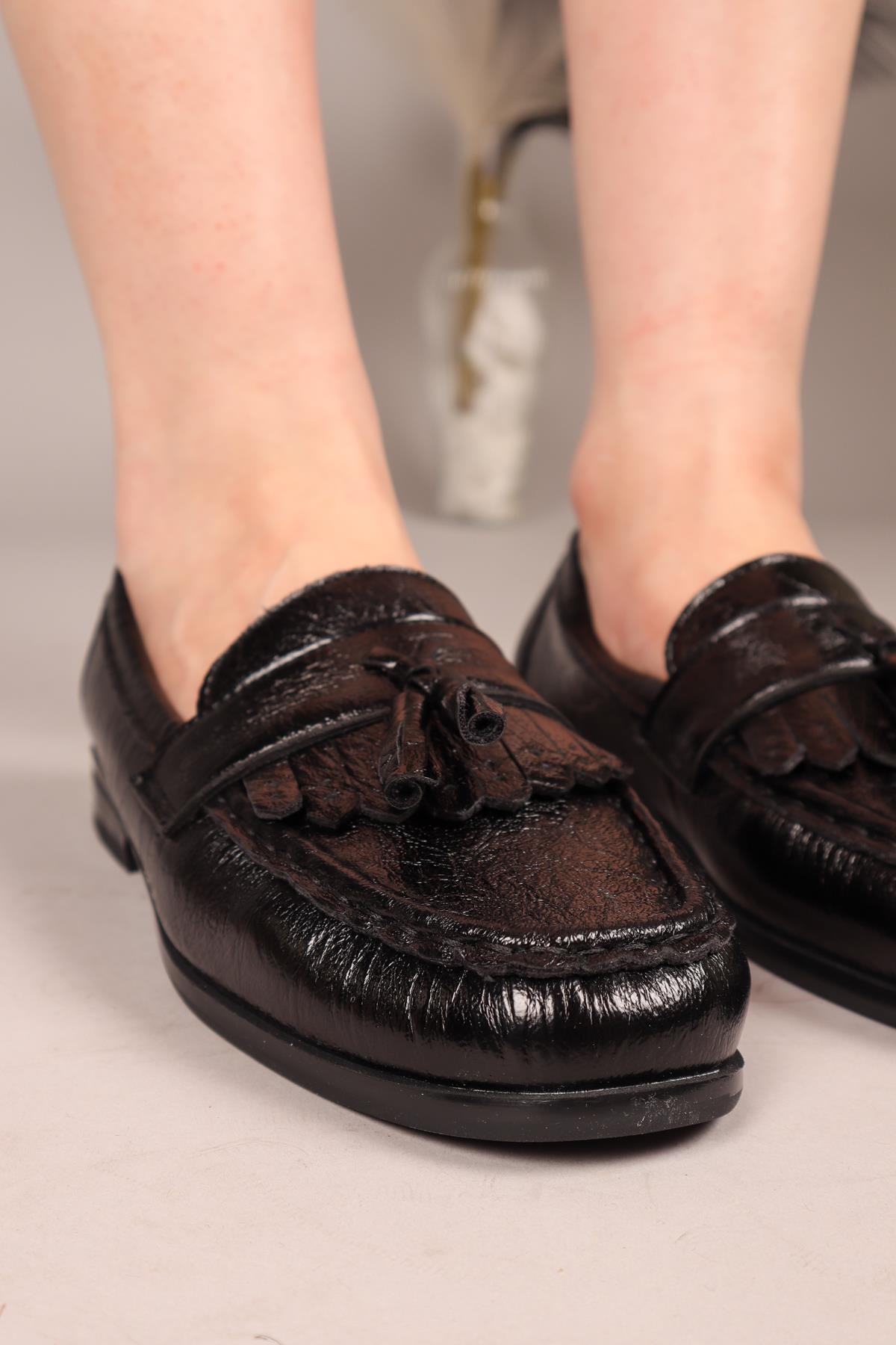 TWANGO Püsküllü Loafer SİYAHBABET