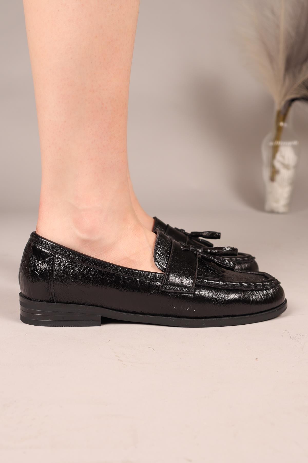 TWANGO Püsküllü Loafer SİYAHBABET