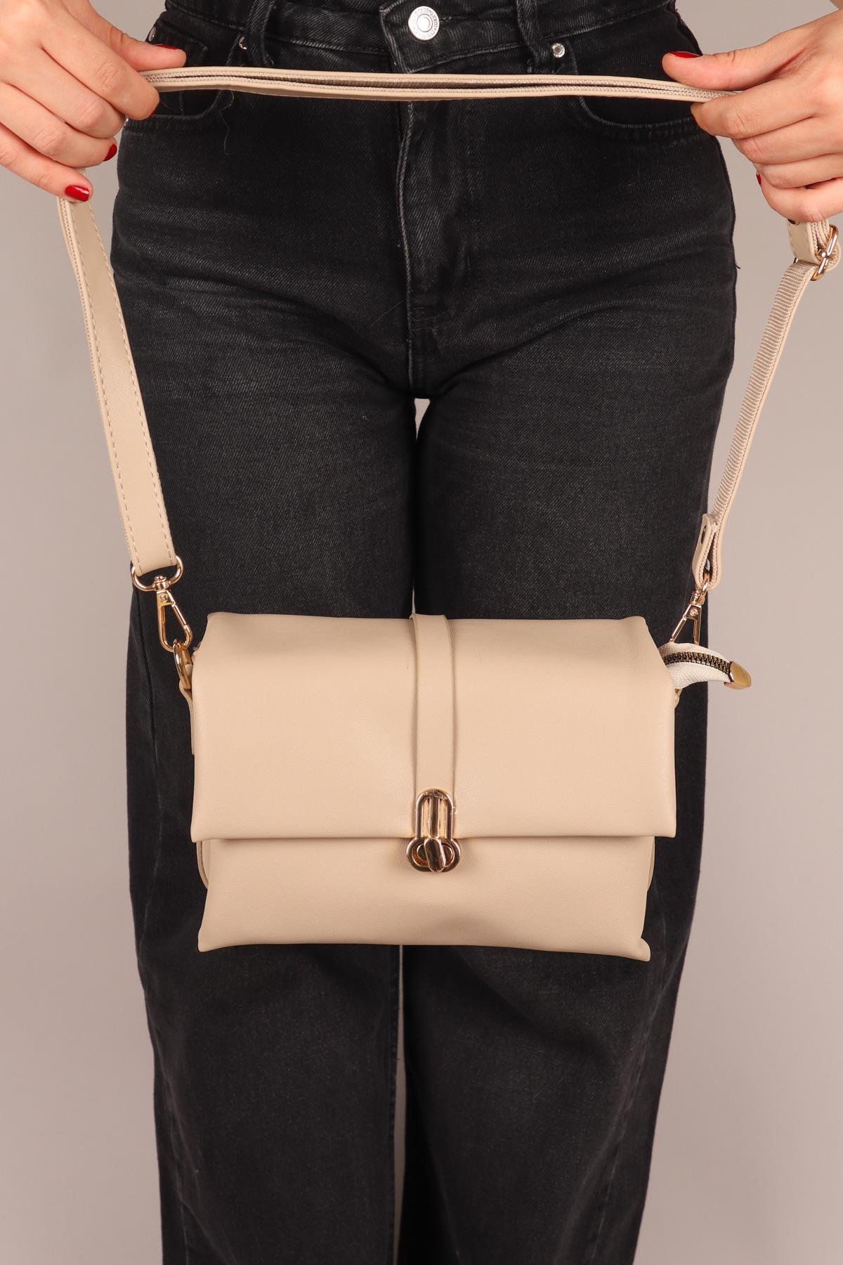 Üç Bölmeli Çapraz Kadın Çanta NUTÇANTA