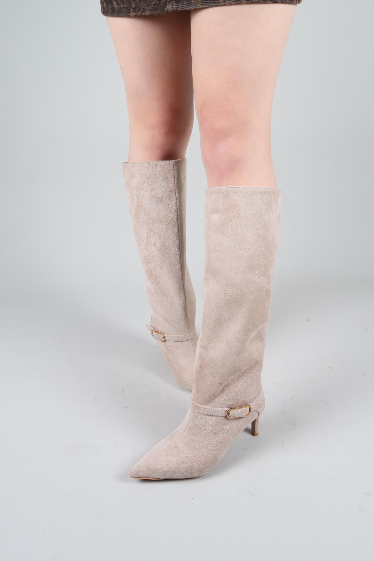 VAYZATA Kemerli Süet Çekme Çizme TENÇİZME 